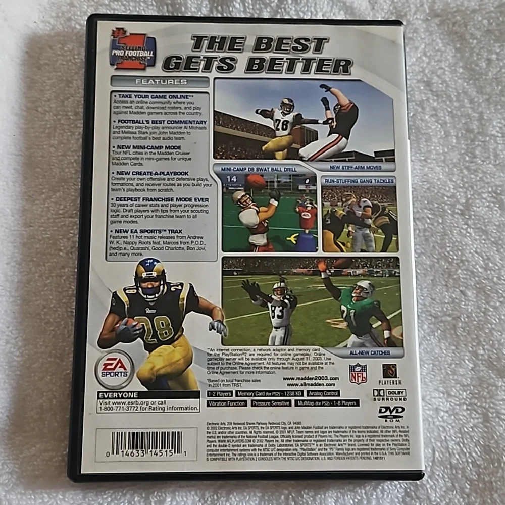 Playstation 2 NFL 2003 Madden PC Game